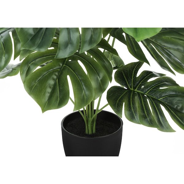 Artificial Plant, 24 Tall, Monstera, Indoor, Faux, Fake, Table, Greenery, Potted, Real Touch